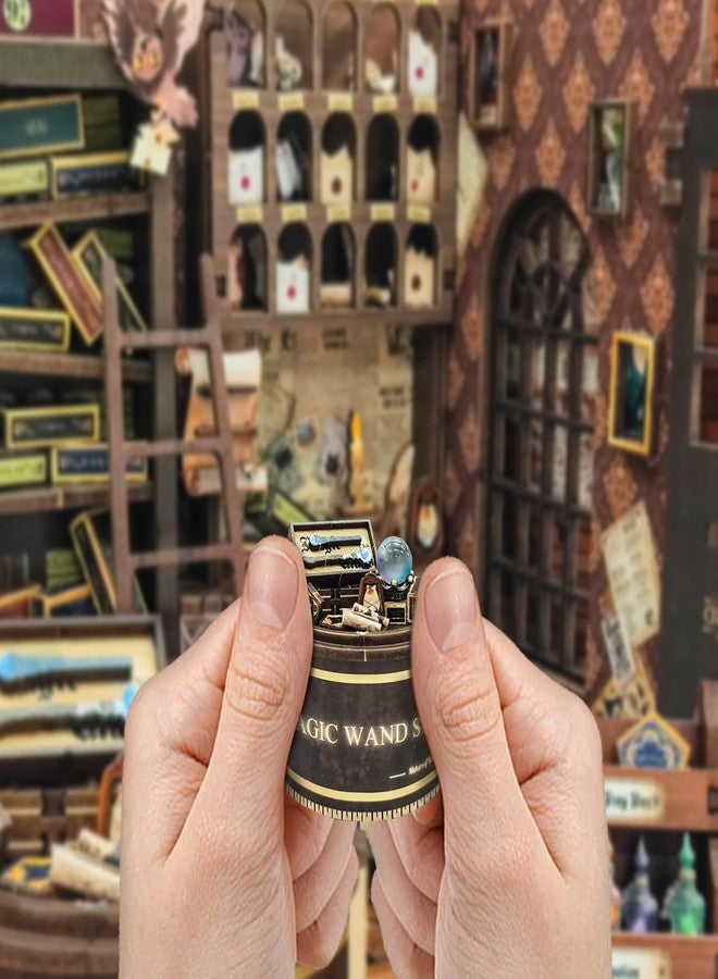 Miggley Book Nook Kit for Adults, Booknook DIY Miniature House Kit, 3D Wooden Puzzles for Adults, Wood Gifts for Book Lovers Women Friends - Magic Wand Shop - Image 5